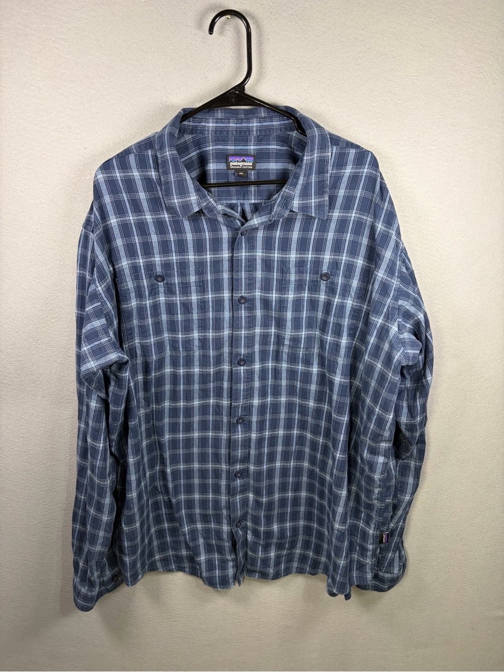 Patagonia Men’s Blue Plaid Button-Down Shirt